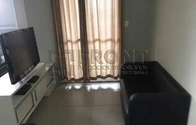 Imagem: O apartamento possui 1 Dormitório, 1 Banheiro, 1 Vaga na garagem