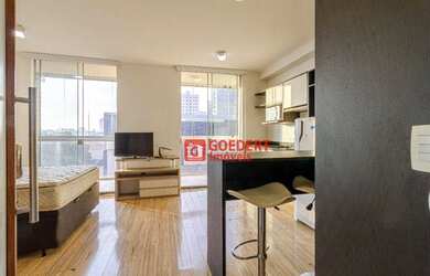 Imagem: O studio possui 1 Dormitório, 1 Banheiro, 1 Vaga na garagem