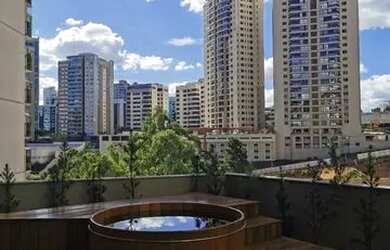 Imagem: O apartamento possui 1 Dormitório, 1 Banheiro, 1 Vaga na garagem