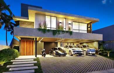 Imagem: A casa em condomínio possui 3 Dormitórios, 5 Banheiros, 4