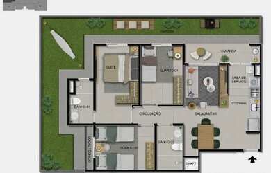 Imagem 15: Rob - 2 e 3 Qtos s/ 1 suite e varanda em Sobradinho DF