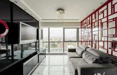 Imagem: O apartamento possui 1 Dormitório, 1 Banheiro, 1 Vaga na garagem