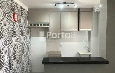 Imagem: O apartamento possui 2 Dormitórios, 1 Banheiro, 1 Vaga na garagem