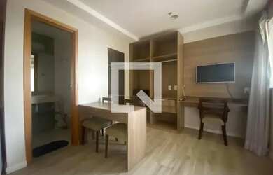 Imagem: O apartamento possui 1 Dormitório, 1 Banheiro, 1 Vaga na garagem