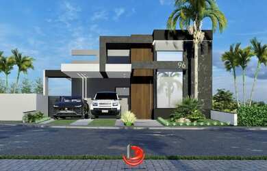 Imagem: A casa em condomínio possui 4 Dormitórios, 5 Banheiros, 5