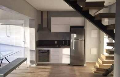 Imagem: O apartamento possui 1 Dormitório, 2 Banheiros, 1 Vaga na garagem