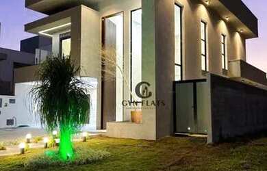 Imagem: A casa em condomínio possui 4 Dormitórios, 5 Banheiros, 4