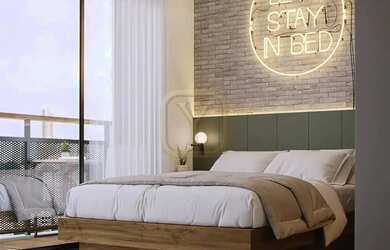 Imagem: O apartamento possui 1 Dormitório, 1 Banheiro, 30m² de Área