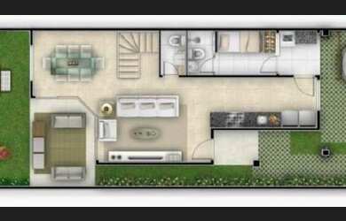 Imagem: A casa possui 3 Dormitórios, 3 Banheiros, 4 Vagas na garagem