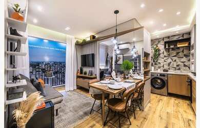 Imagem: O apartamento possui 2 Dormitórios, 1 Banheiro e 34m² de Área