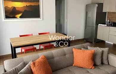 Imagem: O apartamento possui 1 Dormitório, 1 Banheiro, 1 Vaga na garagem