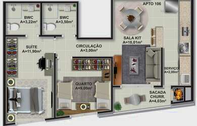 Imagem 14: FLORIANóPOLIS - Apartamento Padrão - Itacorubi