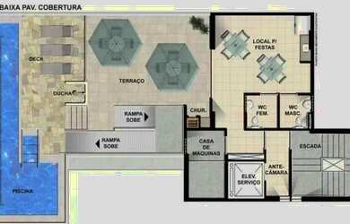 Imagem 15: Ceci- Apartamento Golden Flower . 31 m² . 1 quarto . 1 vaga. área de lazer