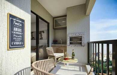 Imagem: O apartamento possui 2 Dormitórios, 2 Banheiros, 1 Vaga na