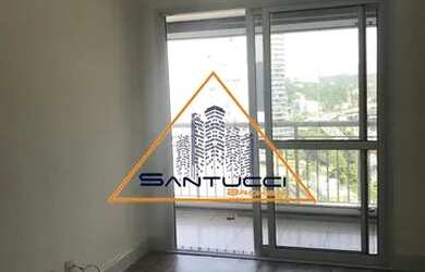 Imagem: O apartamento possui 1 Dormitório, 1 Banheiro, 1 Vaga na garagem