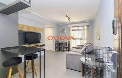 Imagem: O apartamento possui 1 Dormitório, 1 Banheiro, 1 Vaga na garagem