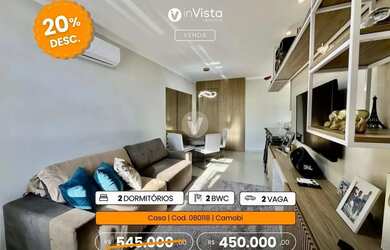 Imagem: A casa possui 2 Dormitórios, 2 Banheiros, 2 Vagas na garagem