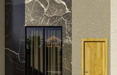 Imagem: A casa possui 2 Dormitórios, 1 Banheiro, 2 Vagas na garagem