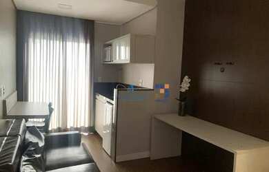 Imagem: O apartamento possui 1 Dormitório, 1 Banheiro, 1 Vaga na garagem