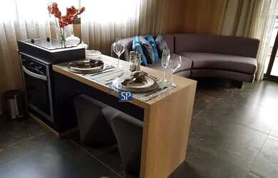 Imagem: O studio possui 1 Dormitório, 1 Banheiro, 1 Vaga na garagem