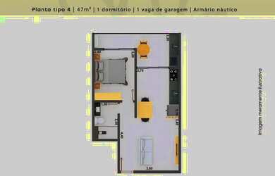 Imagem 9: Apartamento (Padrão), com 1 quartos e 1 banheiros à Venda, 82 m² em Ubatuba/SP