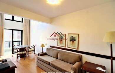 Imagem: O apartamento possui 1 Dormitório, 2 Banheiros, 1 Vaga na garagem