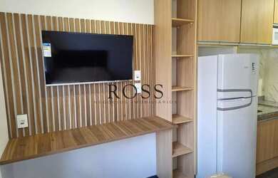 Imagem: O studio possui 1 Dormitório, 1 Banheiro, 20m² de Área e