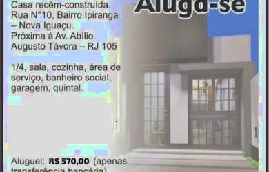 Imagem: A casa possui 1 Dormitório, 1 Banheiro, 1 Vaga na garagem