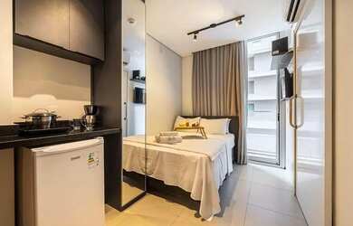 Imagem: O apartamento possui 1 Dormitório, 1 Banheiro, 20m² de Área