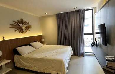 Imagem 6: Flat mobiliado na praia. Piscina, Churrasqueira, Imóvel mobiliadoeAr-condicionado