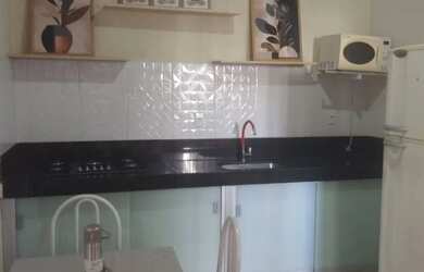 Imagem: A kitnet possui 1 Dormitório, 1 Banheiro e Imóvel mobiliado