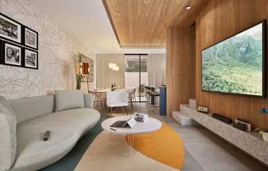 Imagem: A casa possui 4 Dormitórios, 5 Banheiros, 3 Vagas na garagem