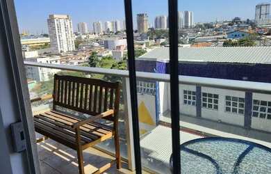 Imagem: O apartamento possui 1 Dormitório, 1 Banheiro, 1 Vaga na garagem