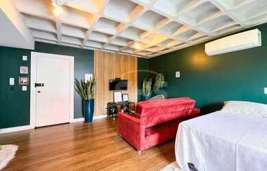 Imagem: O apartamento possui 1 Dormitório, 1 Banheiro, 40m² de Área