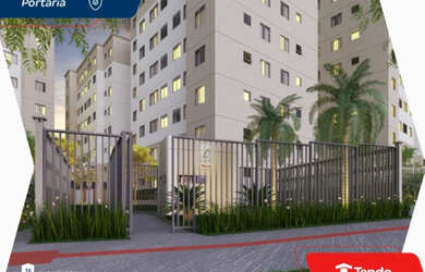 Imagem: O apartamento possui 2 Dormitórios, 1 Banheiro, 1 Vaga na garagem