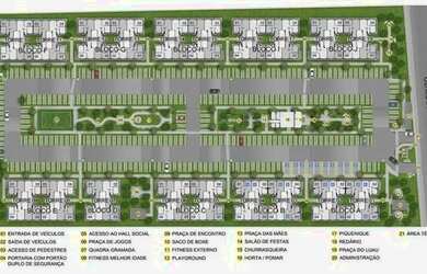 Imagem: O apartamento possui 2 Dormitórios, 1 Banheiro, 1 Vaga na garagem