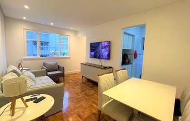 Imagem: O apartamento possui 1 Dormitório, 1 Banheiro, 1 Vaga na garagem