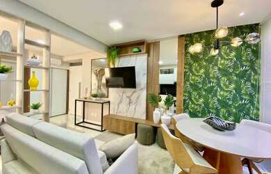 Imagem: O apartamento possui 1 Dormitório, 1 Banheiro, 1 Vaga na garagem