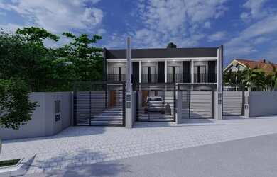 Imagem: A casa possui 2 Dormitórios, 2 Banheiros, 2 Vagas na garagem