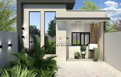 Imagem: A casa possui 2 Dormitórios, 1 Banheiro, 2 Vagas na garagem