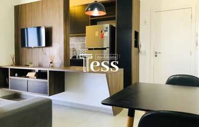 Imagem: O apartamento possui 1 Dormitório, 1 Banheiro, 1 Vaga na garagem