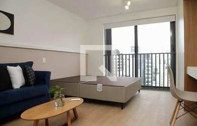 Imagem: O studio possui 1 Dormitório, 1 Banheiro, 24m² de Área e