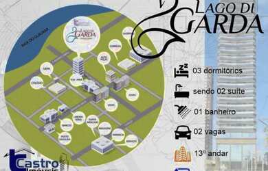 Imagem: O apartamento possui 3 Dormitórios, 3 Banheiros, 2 Vagas na