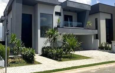 Imagem: A casa em condomínio possui 4 Dormitórios, 5 Banheiros, 4