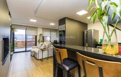 Imagem: O apartamento na cobertura possui 1 Dormitório, 1 Banheiro