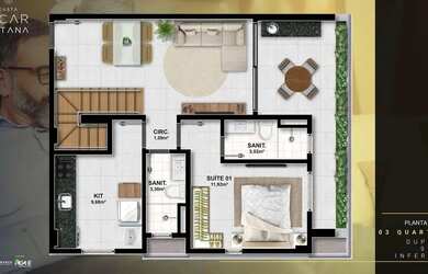 Imagem 4: Cineasta Oscar Santana, 1 E 2 Quartos, Muito Bem Distribuído Entre 46M²...