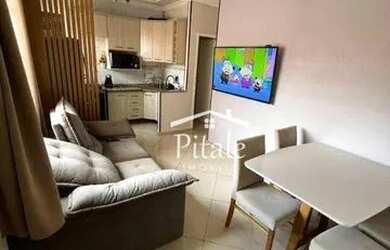 Imagem: O apartamento possui 2 Dormitórios, 1 Banheiro, 1 Vaga na garagem