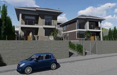 Imagem: A casa possui 4 Dormitórios, 5 Banheiros, 2 Vagas na garagem