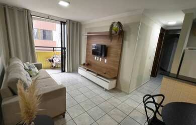 Imagem: Apto 2 qts, 1 vaga no Cabo Branco, com internet, uma quadra