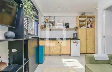 Imagem: O apartamento possui 1 Dormitório, 1 Banheiro, 24m² de Área